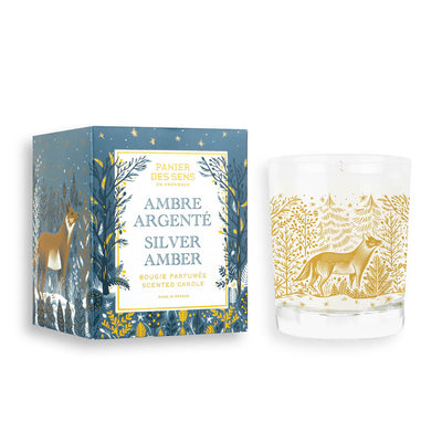 Christmas scented candle - Silver Amber 180g