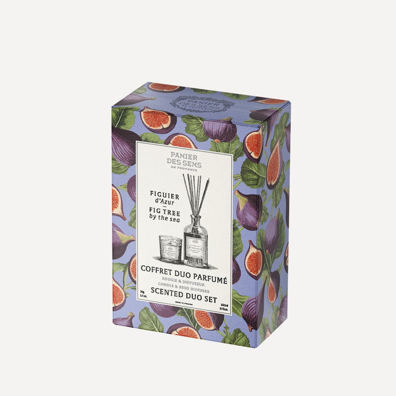 Scented Candle + Fig Fragrance Diffuser Gift Set - France Fig Tree by the Sea