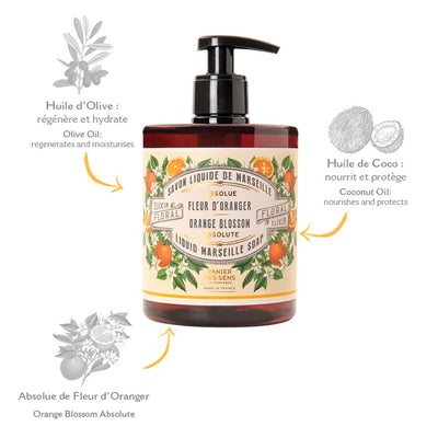 Liquid Marseille Soap - Orange Blossom savon liquide de Marseille 500ml