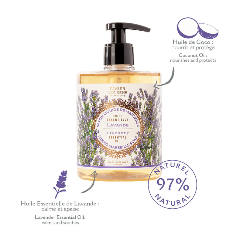 Liquid Marseille soap - Lavender savon liquide de Marseille 500ml