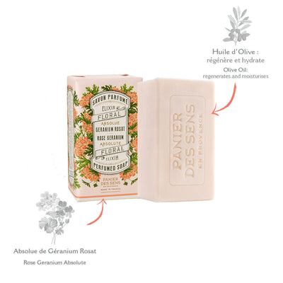 Bar Soap with Olive Oil - Rose Geranium 150g