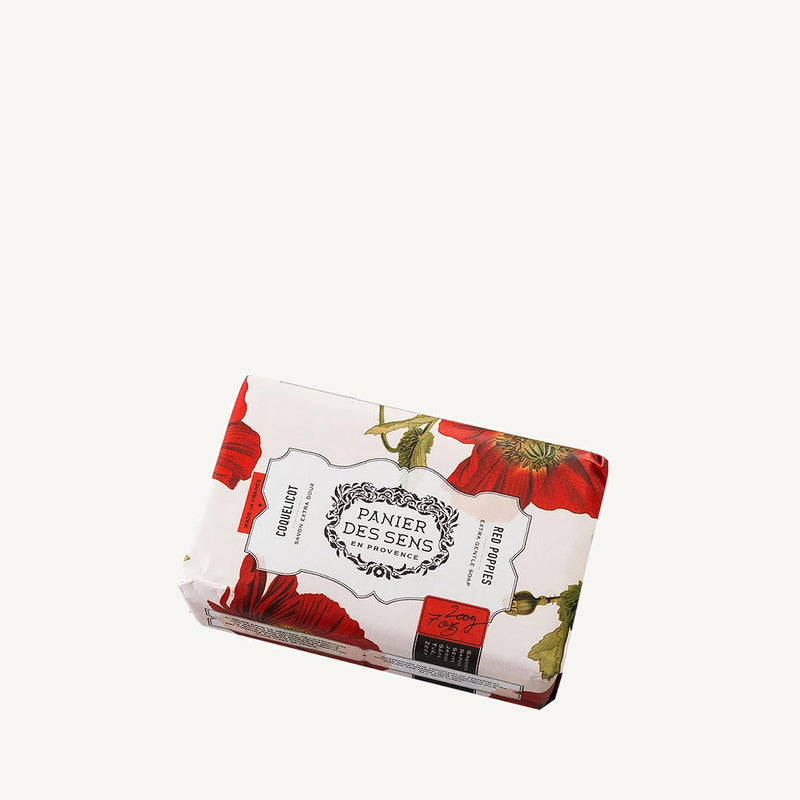 Shea Butter Bar Soap - Red Poppies 200g