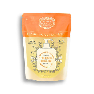 Olive liquid Marseille soap limited edition + 6 eco-refills - Orange Blossom, Jasmine, Provence, Rose, Lavender, Verbena